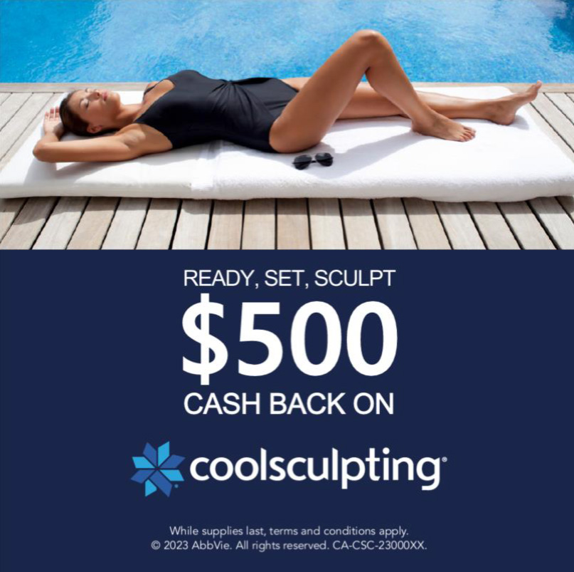 $500 cash back on coolsculpting promotion